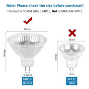GU5.3 Halogenlampa 35W 12V, Varmvit 2700K Dimbar, MR16 Halogen Spotlampa, 6-pack