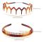 4 Pcs Plastic Hair Combs Headbands, Comfortable Wavy Toothed Headbands, Hard Headbands for Women Men Girls, 4 Styles