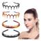 4 Pcs Plastic Hair Combs Headbands, Comfortable Wavy Toothed Headbands, Hard Headbands for Women Men Girls, 4 Styles