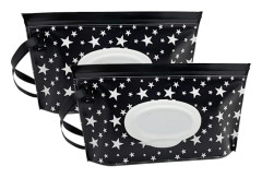 Portable Wet Wipe Pouches, Reusable & Refillable Wet Wipe Dispensers, Eco-Friendly & Lightweight Travel Wet Wipe Holders (2-Pack)