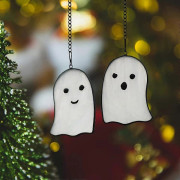 2025 Halloween Exklusiv Spökljus Akryl Fönsterdekoration Sött Tvådelat Set Var och En Med Ett Unikt Uttryck{wh}