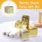 Godisask av paljettpapper, söta bröllopsfavoriter, glitterpresentask, kreativa godisaskar av papper, guld, 50-pack