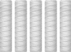 10 Micron 10 Tum x 2,5 Tum Trådlindad Sedimentvattenfilterpatron Hela husets sedimentfiltrering, Universal (F204)