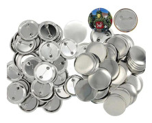 32mm Knapptillverkningstillbehör, Runda Badgetillverkningstillbehör med Bakstycke & Klar Film, Knappnålssats för Klubbar, Föreningar n（150 st）