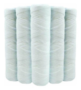 Set med 5 spiralvattenfilterpatroner Anti-Sediment 9 3/4 tum - 20 mikron Kompatibla med 10-tumsfilter Tillverkade i Frankrike