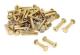 Chicago Bindningsskruvar, 30 Set Mässingspläterade Kolstål Bindningsskruvar Stolpe Bindningsskruvar, Mässingston, 0,20x0,98in/5mmx25mm