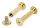 Chicago Bindningsskruvar, 30 Set Mässingspläterade Kolstål Bindningsskruvar Stolpe Bindningsskruvar, Mässingston, 0,20x0,98in/5mmx25mm