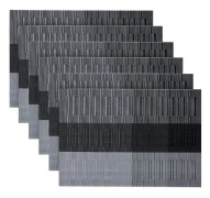Set med 6 Tvättsbara PVC-Underlägg Halksäkra Värmebeständiga, Lätta att C