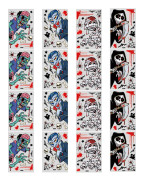 4 set Halloween elektrostatiska fönsterdekaler festdekoration glasfönsterdekaler
