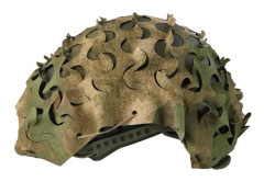 Taktiskt skydd Andningsbart Mesh Camo Kamouflage Skydd Perfekt för taktisk militärutrustning, stridssnabbhjälm Halvcirkel FG
