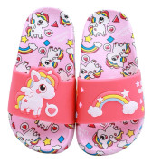 Unicorn Tofflor Barn Platt Badtofflor Pool- och Strandskor Halkfria Badtofflor för Barn för Dusch och Bad