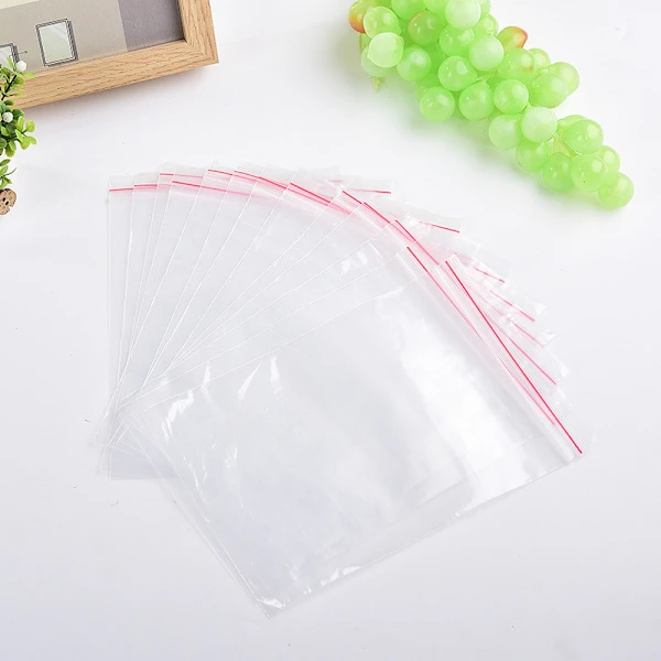300-pack 5x7cm Ziplock-påsar med dragkedja, transparenta