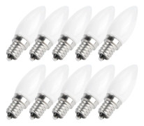 10 st E12 LED-lampa 1,5W Varmvitt Ljus för Ljuskrona Taklampa Vägglampa Hembelysning AC 110V