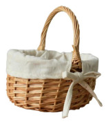Wicker Picnic Basket, Woven Basket for Outdoor Decoration and Weddings