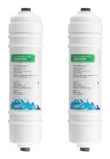 2-pack Post Carbon Vattenfilterpatron - Aktivt kol & PP Bomull, Förbättrar Vattenkvaliteten och Smaken