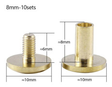 REA 10 st Bältesskruv Bågform Läderhantverk 8MM10SETS 10SET 8mm 10sets 8mm10sets