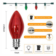 Pallerina C7 LED Julbelysning 25Ft Flerfärgad Julsträng