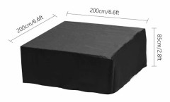 Skyddande överdrag för spa 200 * 200 * 85cm, jacuzzi, pool, badkar, Oxford tyg spaöverdrag för utomhus trädgård, dammtätt