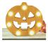 Halloween-ljusslingor, Halloween-dekorationsljus med pumpa-, stjärn- och fladdermusdesign | Söta, varma Halloween-dekorationsljus för fester