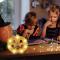 Halloween-ljusslingor, Halloween-dekorationsljus med pumpa-, stjärn- och fladdermusdesign | Söta, varma Halloween-dekorationsljus för fester