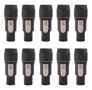10 st 3-polig True Locking-kontakt och -uttag, PA66-material, IP65 vattentät, 16A hane-hona strömkontakt