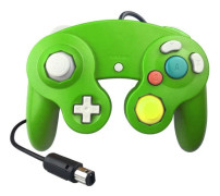 Ave Gamecube-handkontroll, trådbundna handkontroller Klassisk gamepad 2-pack joystick för Nintendo och Wii-konsolspel Fjärrkontroll grön