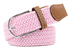 Bälte canvas tyg 26 färger storlek W26 - W36 bälte kläder - ZX 17 Rosa 17 Rosa one size