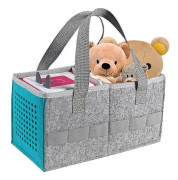 Bärväska Kompatibel Toniebox Starter Set Och Tillbehör, Filtorganiseringsväska För Tonies Figurer Toniebox Resa Med Handtag Blue