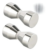 2-pack duschdörrhandtag aluminiumlegering enkel installation för glas badrum kontorsdörrar silver 60 x 30 mm