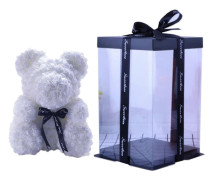 Rosbjörn Konstgjord Blomma Skum Evigt Liv För Alla Hjärtans Dag Gåvor Heminredning 25cm Med Presentförpackning Teddy