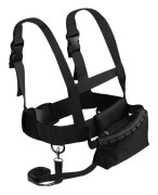 Barnskid- och snowboardsele - Svart, skidsele med Deta-FX-