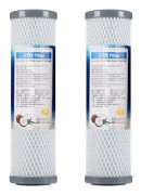 2-pack 10-tums komprimerade kolvattenfilterpatroner - Universell passform