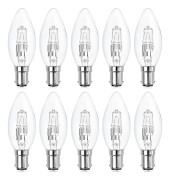 10-pack B15d halogenlampor, dimbara 42w C35 halogenljuskälla 42w B15d Eco halogenlampor B15d ljuskällor liten bajonett