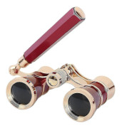 3x 25 Opera Binoculars With Retractable Handle Theater Binoculars Unisex Gift Red