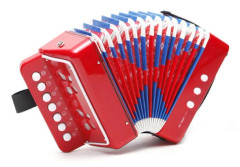 Accordion Instrument 7 Keys 2 Bass Small Accordion Educational Musical Instrument Christmas Gift (FMY)