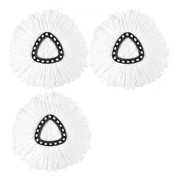 Rotating Triangular Cotton Yarn Head Mop Replacement Cloth Compatible For O-/ Hy