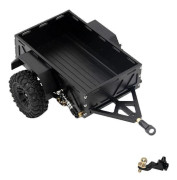 Metallsläp med däckset, kompatibelt med 1/18 fjärrstyrd crawler Traxxas uppgraderad version Dz (svart)