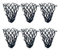 6 st Professionella Biljard Drop Ball Fickor Bomulls Biljardnätpåsar Biljard Förvaringshållare Svart 32x10cm