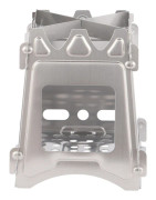 Camping Stove 304 Rostfritt stål Vikbar Backpacking Burning Stove Bärbar lättvikts Pocket Spis för utomhusbruk