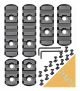 Picatinny Rail Set, 3,3,5,5,7,7 Slots Aluminium Mlock Picatinny Rail Sektions Tillbehör Med 13 T-Muttrar & 13 Skruvar & Insexnyckel{hh}
