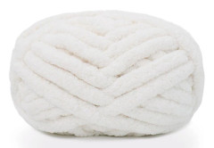 2-pack Supermjukt Chunky Chenillegarn för Handstickade Filtar, Vit[ZHE]