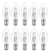 10-pack B15d Halogenlampor, Dimbar 42w C35 Halogenljuslampa 42w B15d