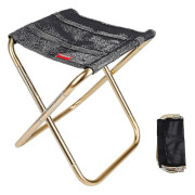 Campingpall Utomhuspall Hopfällbar Aluminium Fällbar Pall Hopfällbar Mini Bärbar Pall För Camping Fiske Resor Grill Picknick Svart