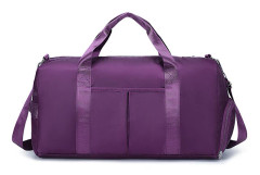 Resväska för damer, weekendväska med stor kapacitet och våt- och torrseparationsfack Dark Purple