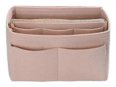 Filt Handväska Organizer Insats Förvaring Tote Shaper Tygväska med Flera Fack|kosmetikväskor &