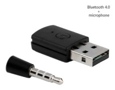3,5 mm Bluetooth 4.0 Dongel USB-adapter för PS4 3,5 mm Bluetooth 4.0+EDR USB-adapter för PS4 Stabil prestanda Bluetooth-hörlurar