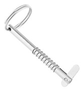 {CACA} Snabbkopplingsfjäder Snabbkopplingsstift 316 rostfritt stål Bimini toppstift Marin med dragringar Båtdelar Hårdvara 5x76mm