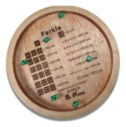 Träbricka för Farkle Klassiskt Tärningsspel, Farkle Tärningsbricka, Farkle Klassiskt Tärningsspel, Tärningsbricka