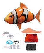 {CA} Fjärrstyrd Flygande Haj Uppblåsbar Rc Uppblåsbar Ballong Leksak Barnpresent Orange Clownfish