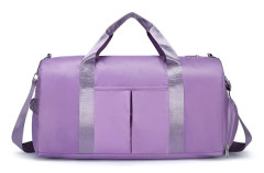 Sportgymväska för resor, duffelväska med våtfack och skofack (ljuslila) Light Purple